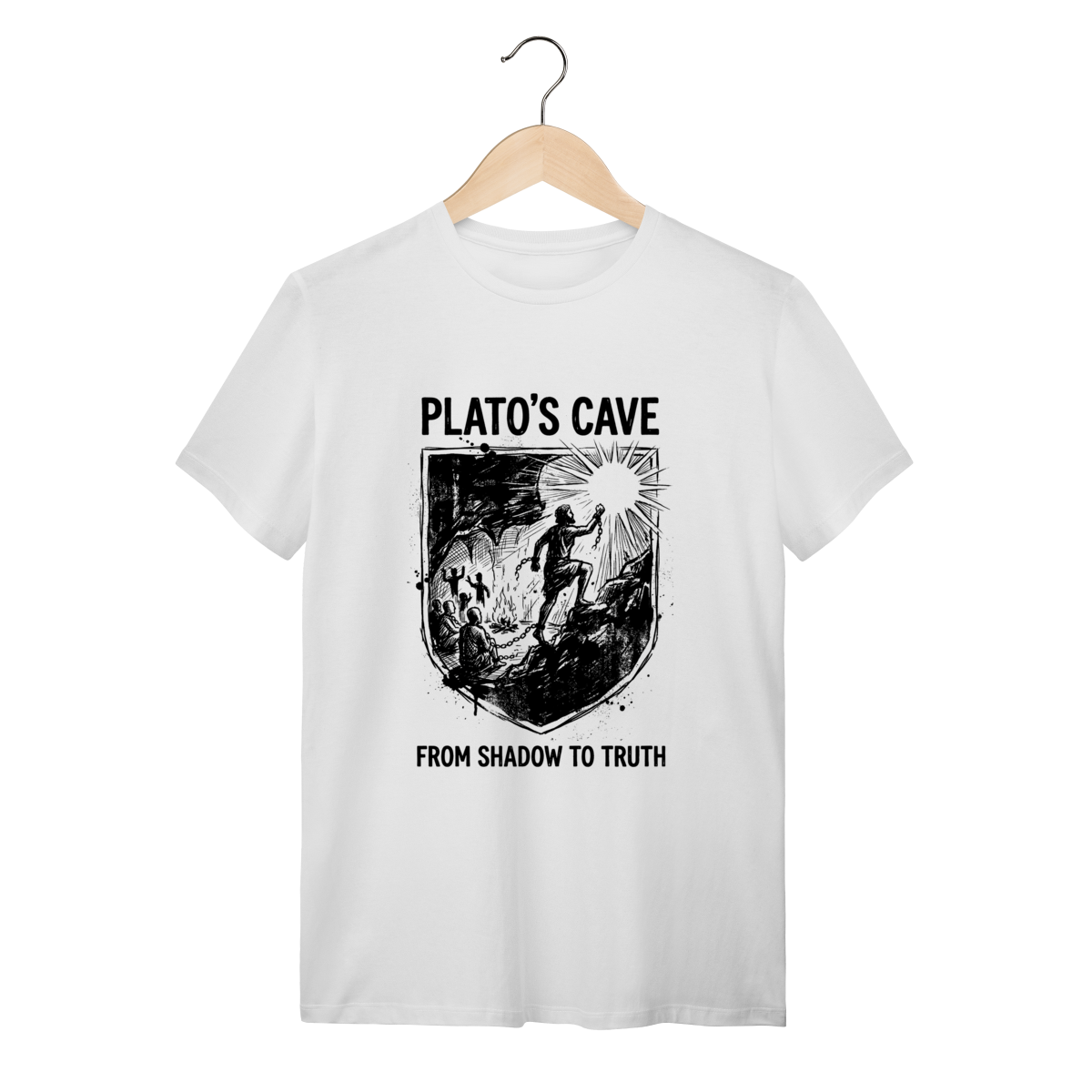 Camiseta Alegoria da Caverna: A Realidade Revelada