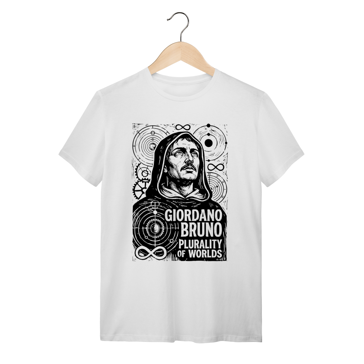 Camiseta Giordano Bruno – Cosmologia e Astronomia