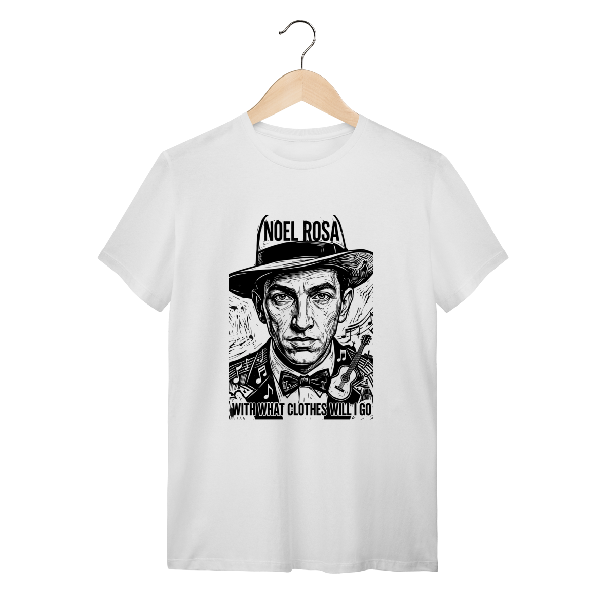 Nome do produto: Camiseta Noel Rosa Samba Raiz Algodão Premium Unissex