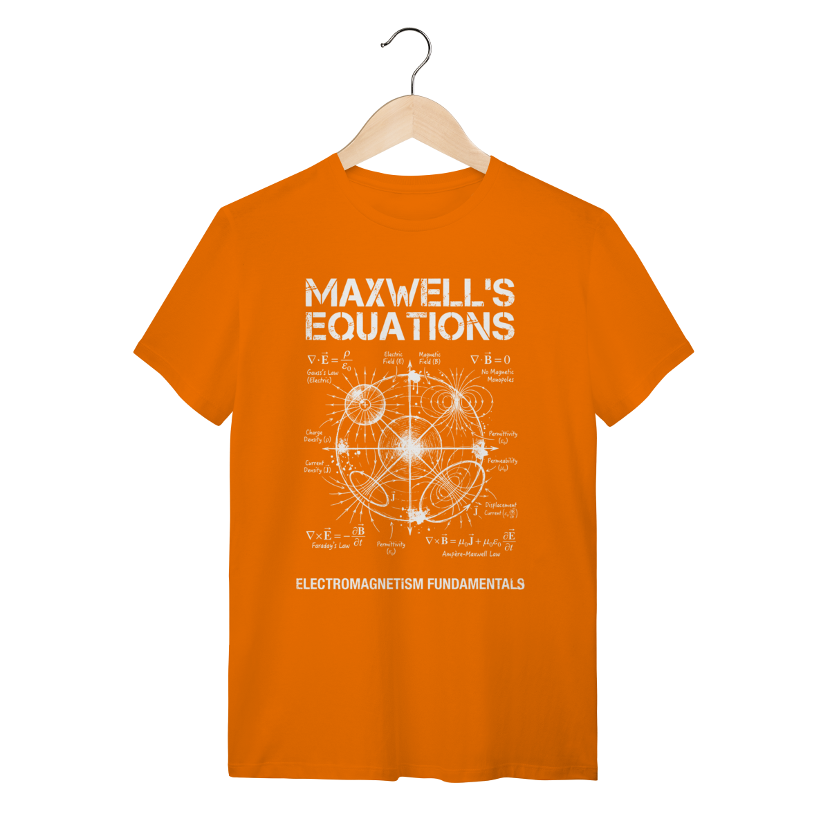 Camiseta Equações de Maxwell Eletromagnetismo
