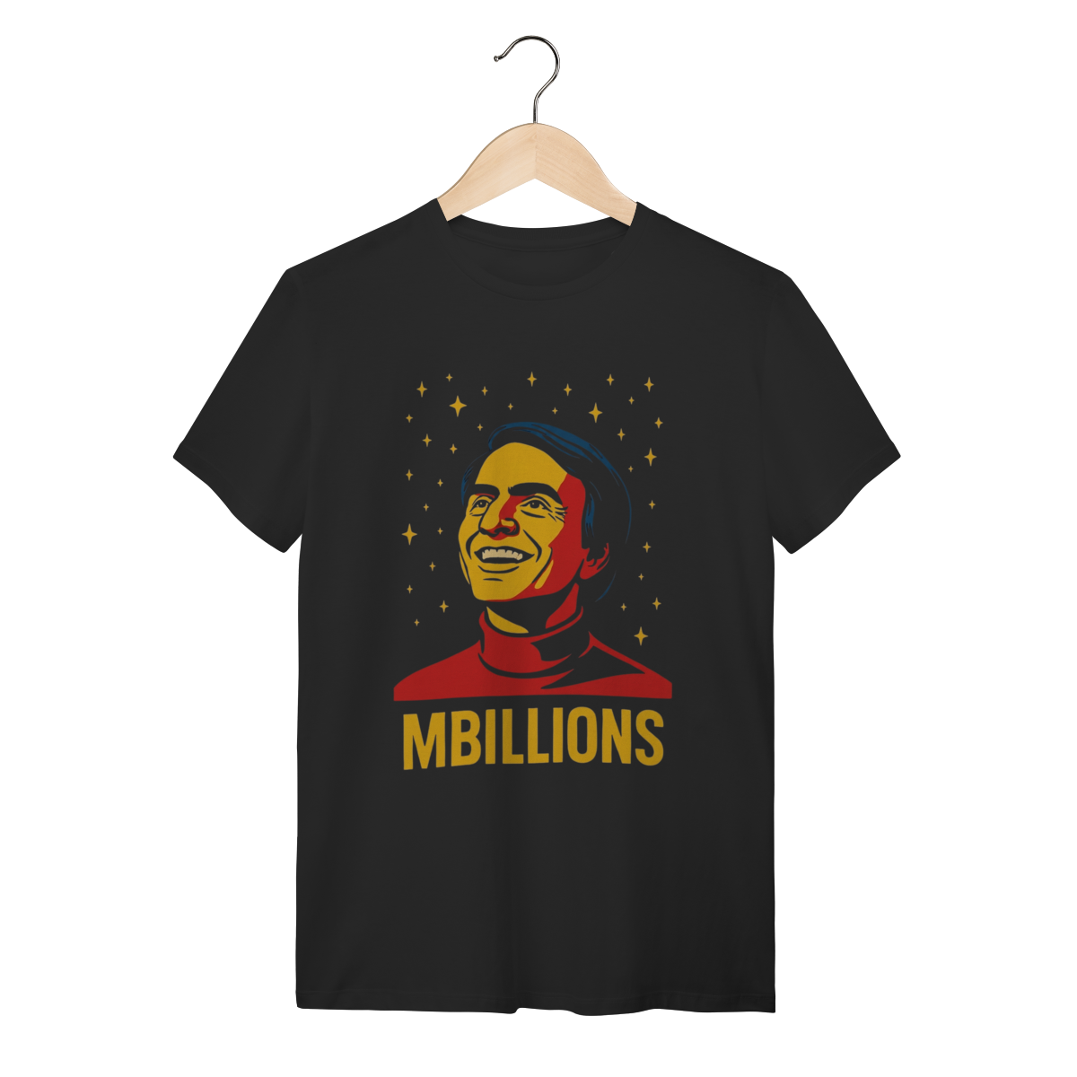 Camiseta Carl Sagan Billions Concept - 100% Algodão Unissex Premium