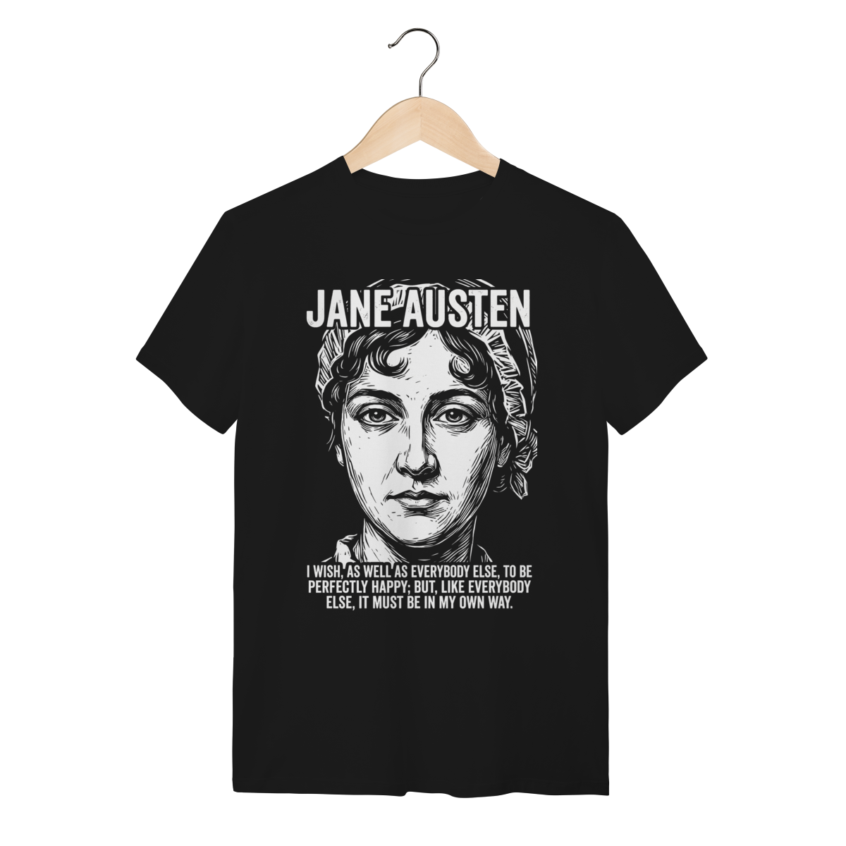 Nome do produto: Camiseta Jane Austen Literatura Clássica Algodão Premium