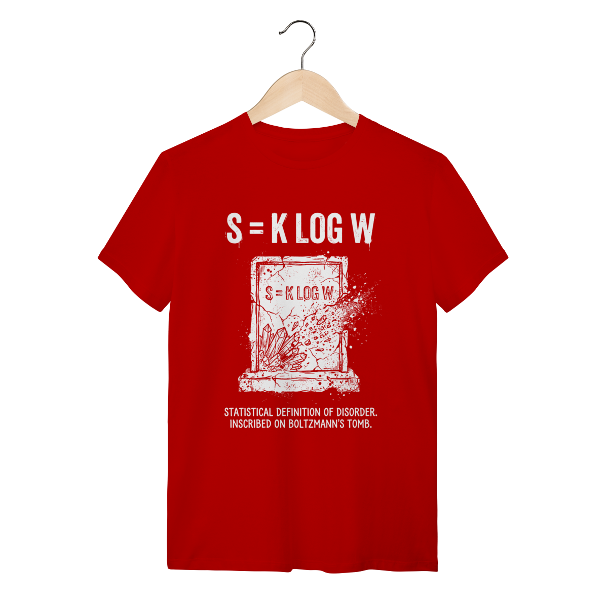 Camiseta Boltzmann Entropy: S = k log W (Física e Termodinâmica)