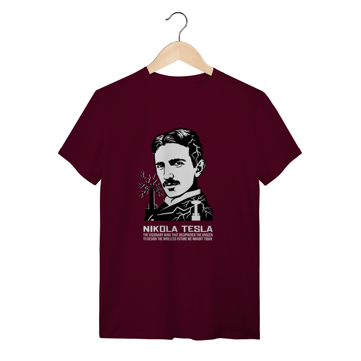 Camiseta Nikola Tesla – O Mestre da Eletricidade (Engenharia & Ciência)