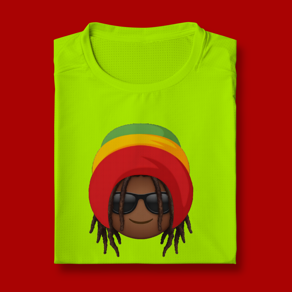 Camiseta Dry UV Black Emoji Jamaica