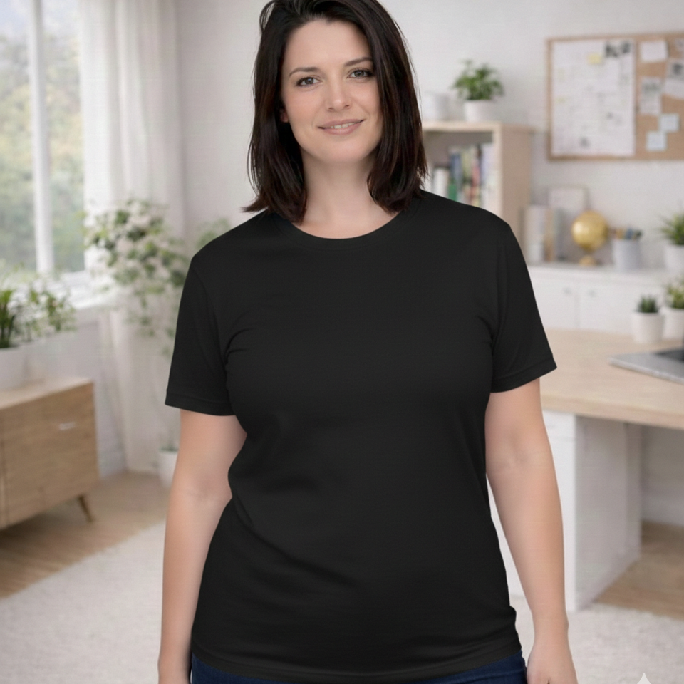 Camiseta Lisa sem estampa, T-shirt , moda simples elegante, verão Unissex, 100% algodão fio 30