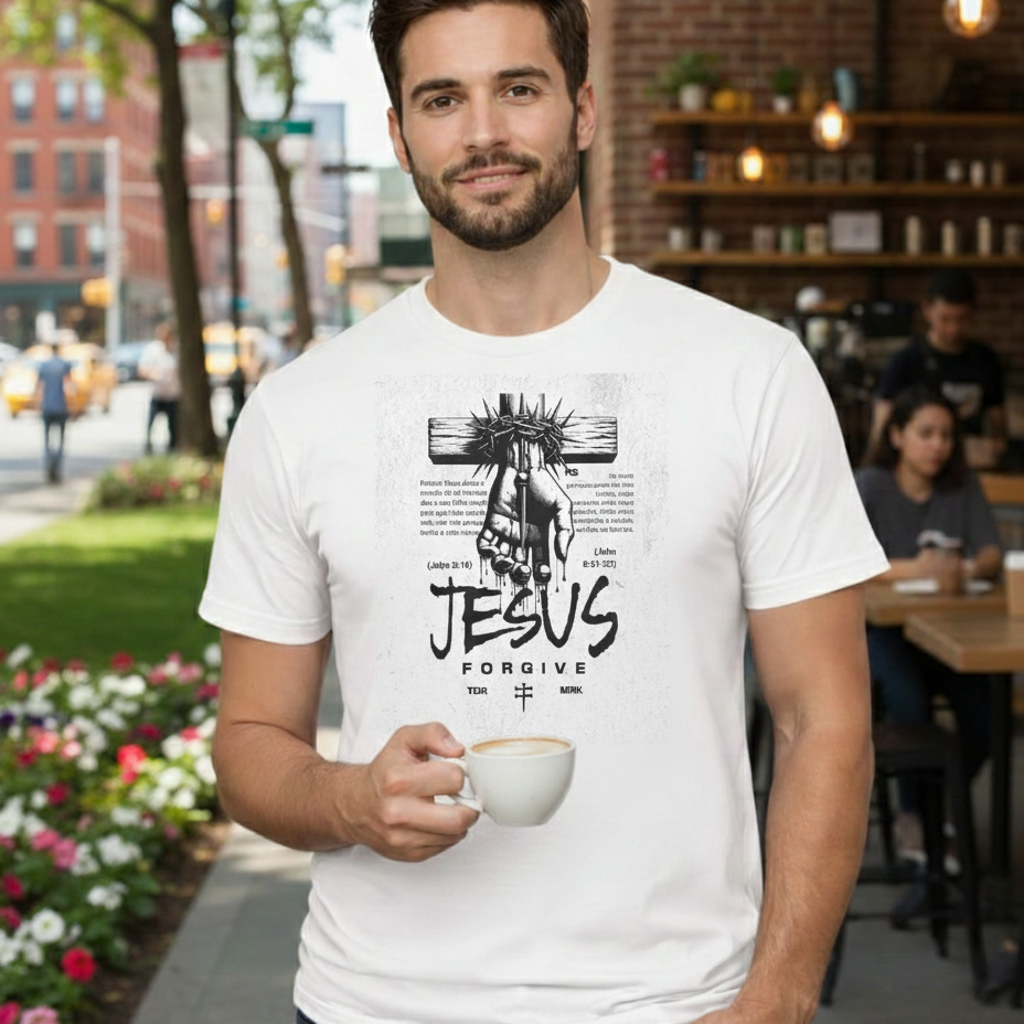 Camiseta Religiosa 100% Algodão – Estampa Gospel Fio 30.1 Meia Malha Penteada 165g