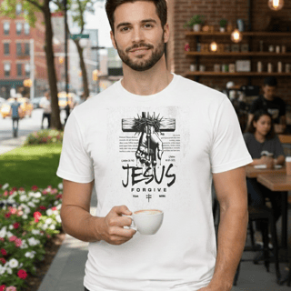 Camiseta Religiosa 100% Algodão – Estampa Gospel Fio 30.1 Meia Malha Penteada 165g