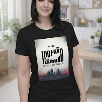 Camiseta Personalizada Tubarão, camiseta de malha 100% algodão, fio 30.1, modelo Unissex 