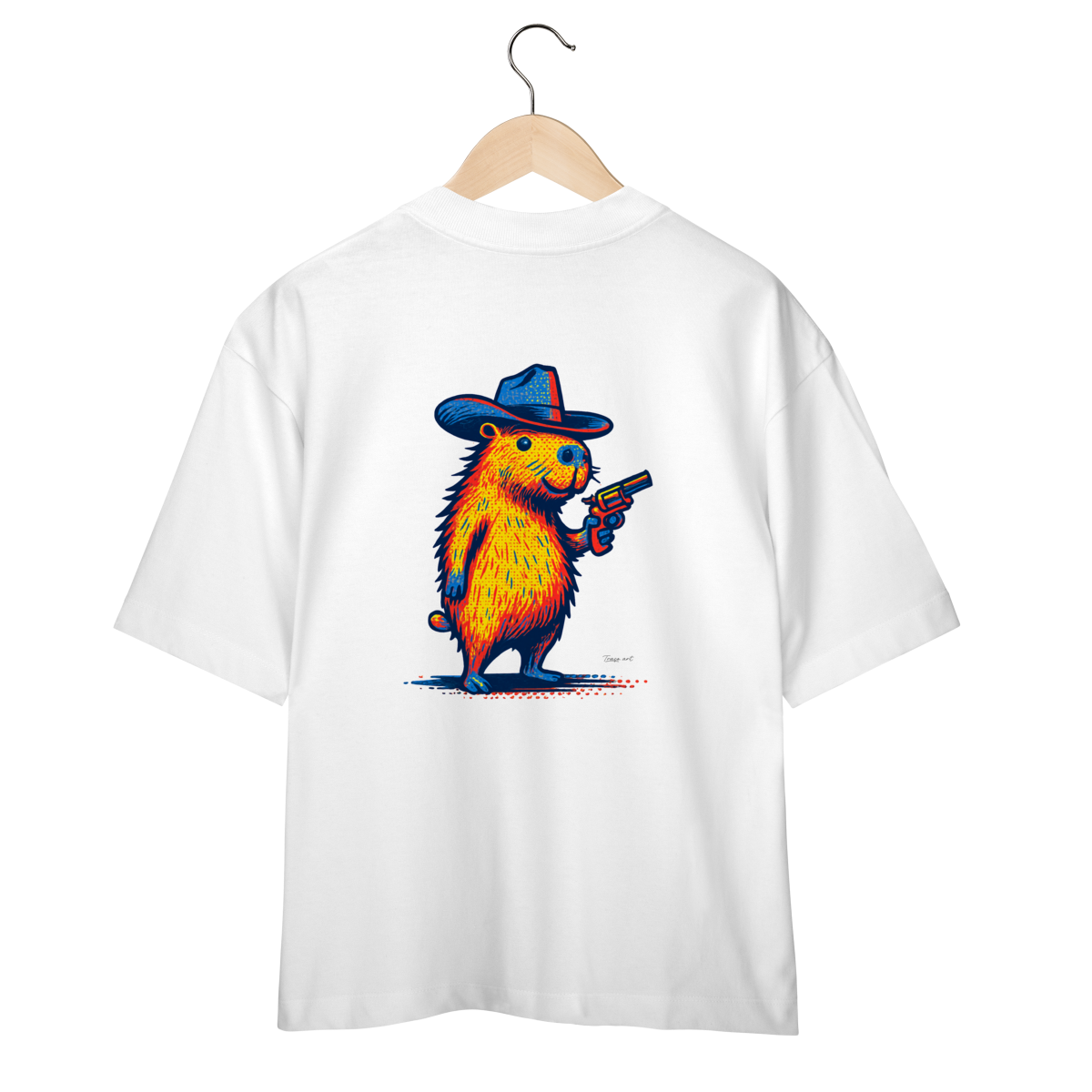 Nome do produto: Camisa Oversized - Capivara pistoleira 
