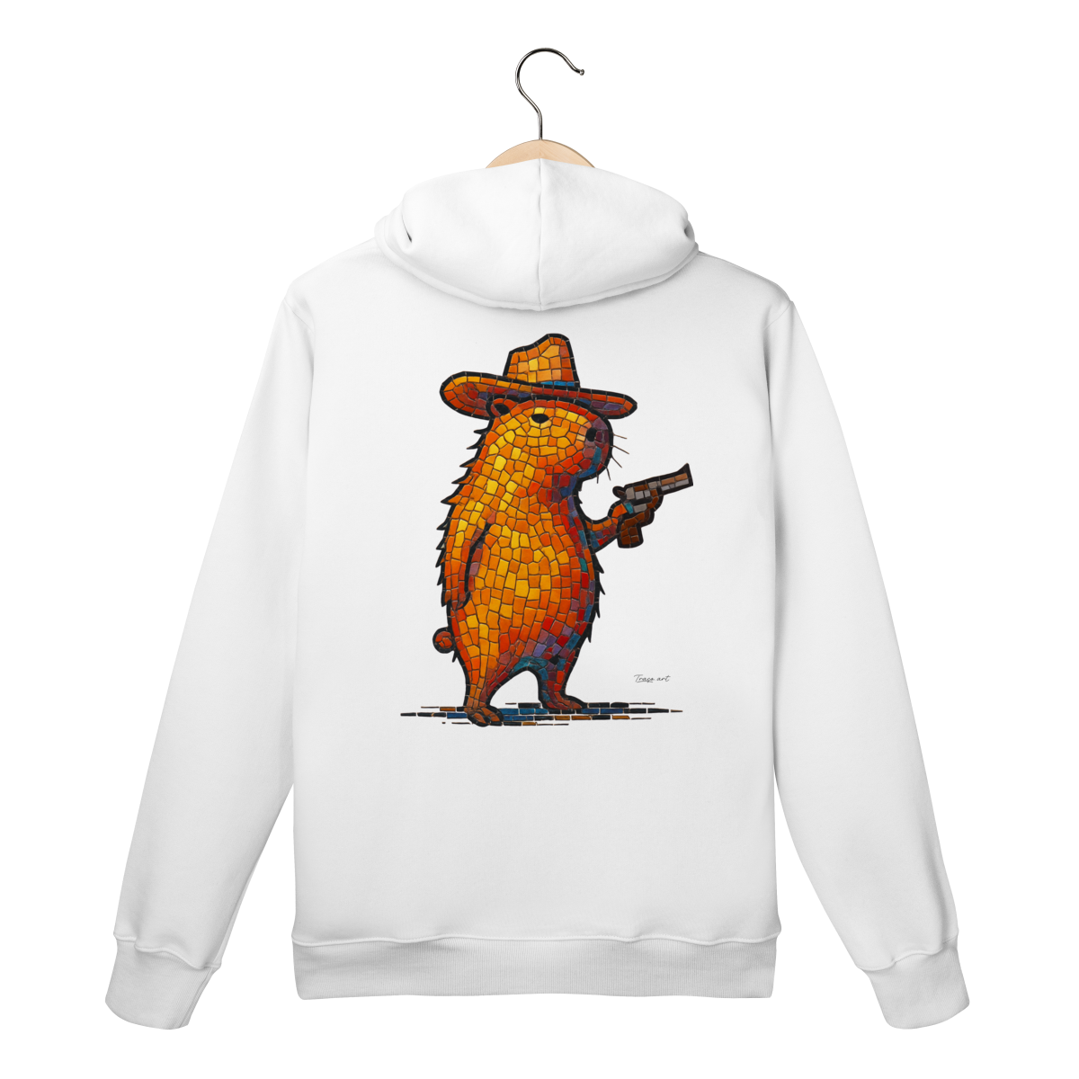 Nome do produto: Moletom canguru - capivara pistoleira 