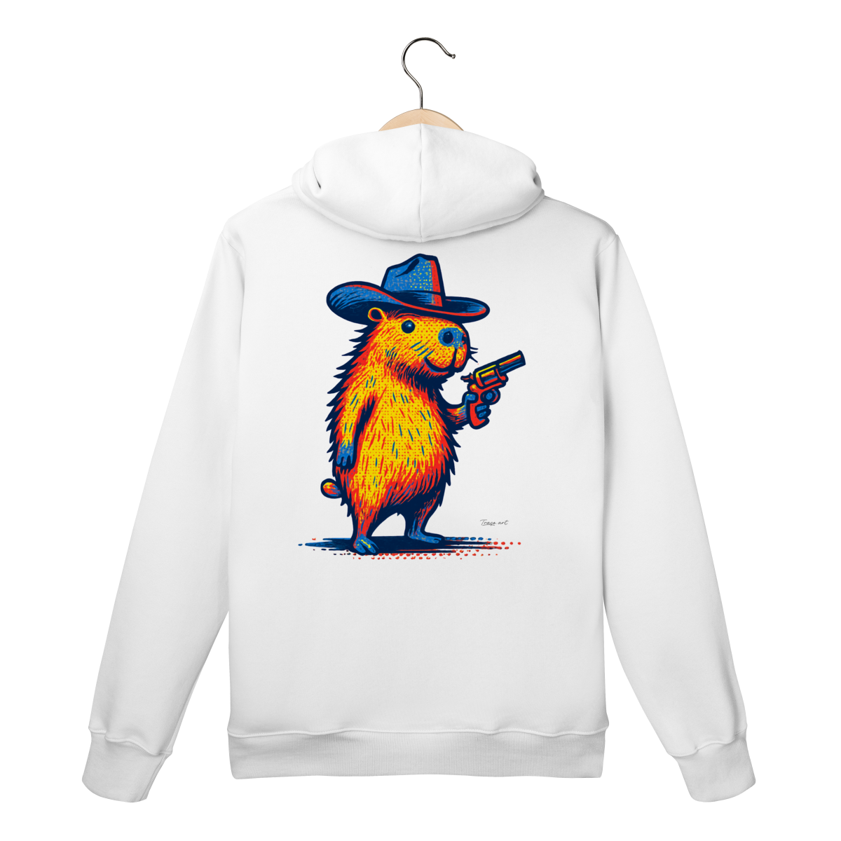 Nome do produto: Moletom canguru - capivara pistoleira 