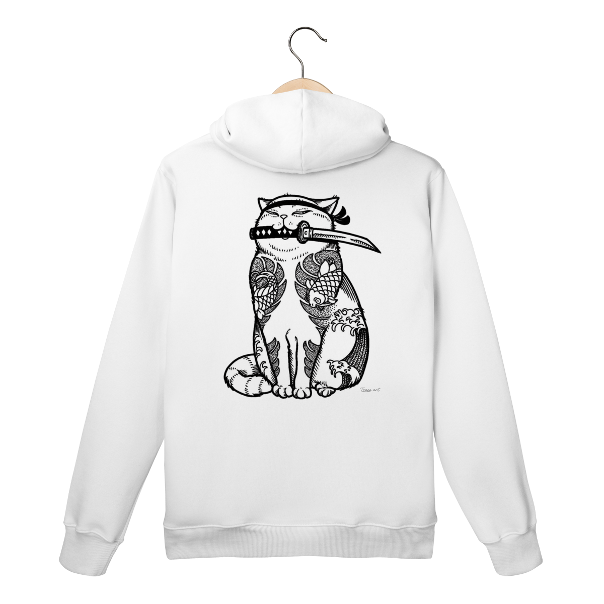 Nome do produto: Moletom Canguru - Gato Yakuza 