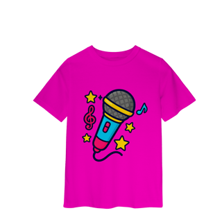 Camiseta Ashley Microfone - INFANTIL (Várias Cores)