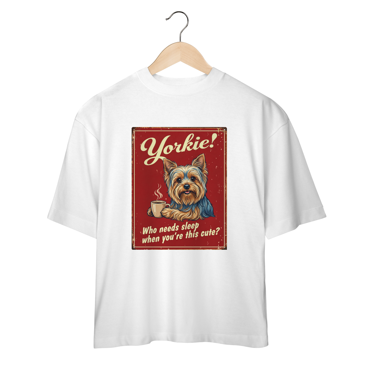 Camiseta Oversized Yorkie #vintageposter