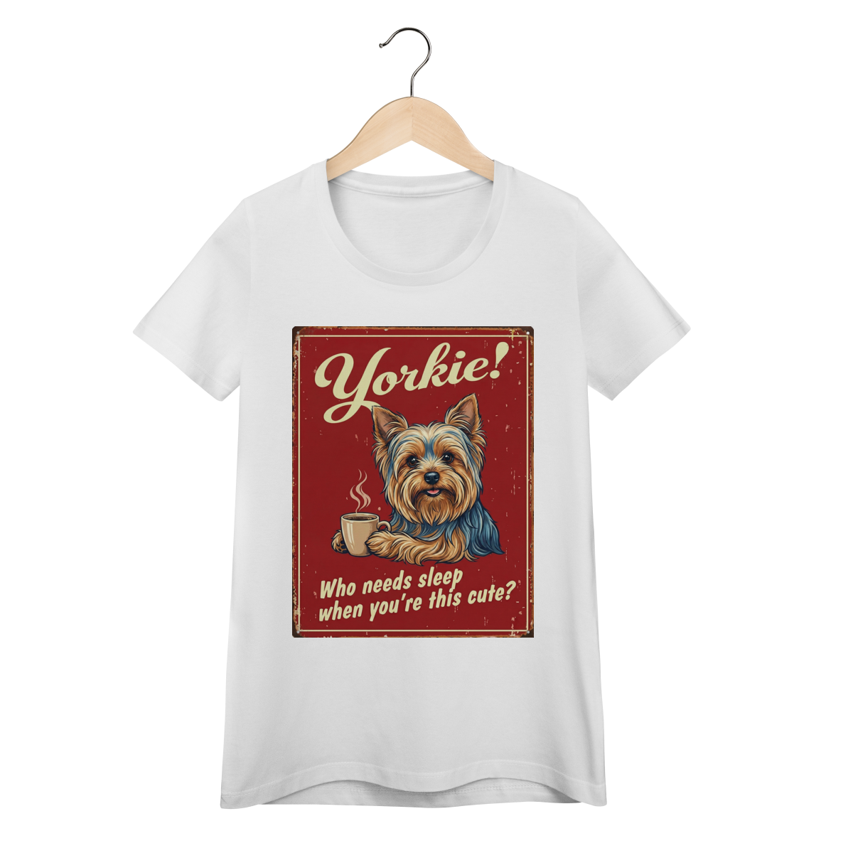 Camiseta baby Long Yorkie #vintageposter