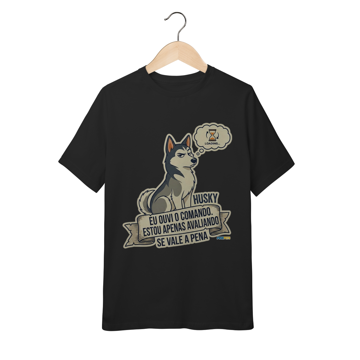 Camiseta Infantil (10 a 14 anos) Husky #stickerpaws
