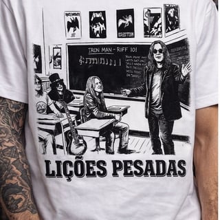 Camiseta Clássica Ozzy Lições Pesadas