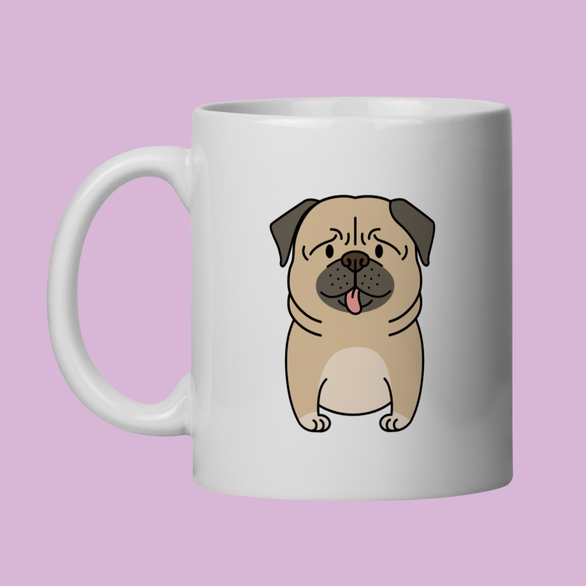 Caneca Petnip Pug 360 - Porcelana 325ml