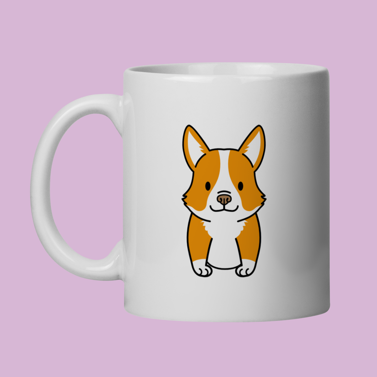 Caneca Corgi Love - Porcelana Premium Artesanal