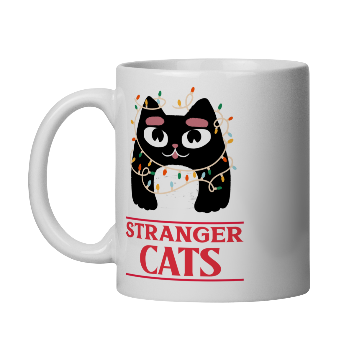 Caneca Stranger Cats - Porcelana 325ml