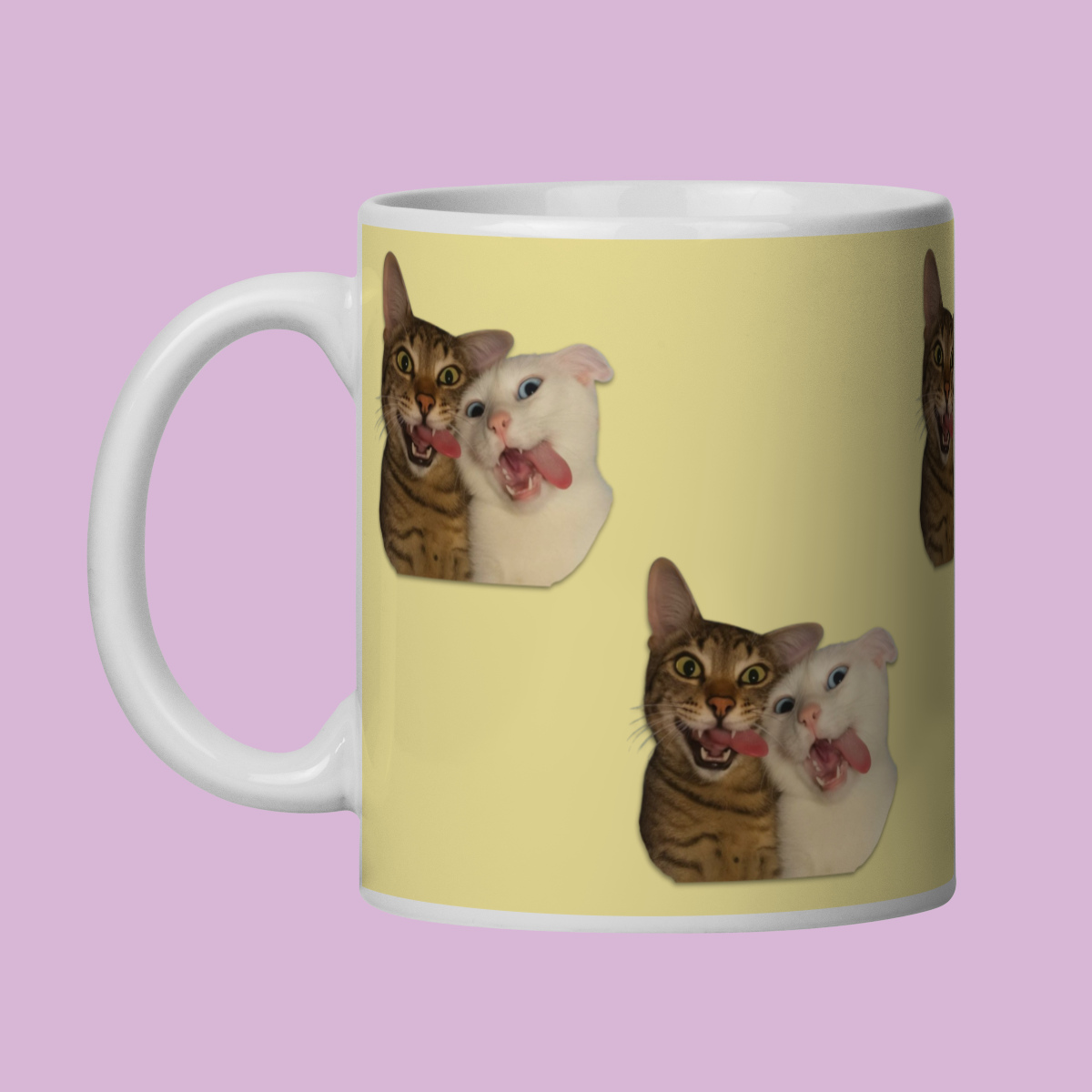 Caneca Gatinhos Engraçados - Porcelana 325ml