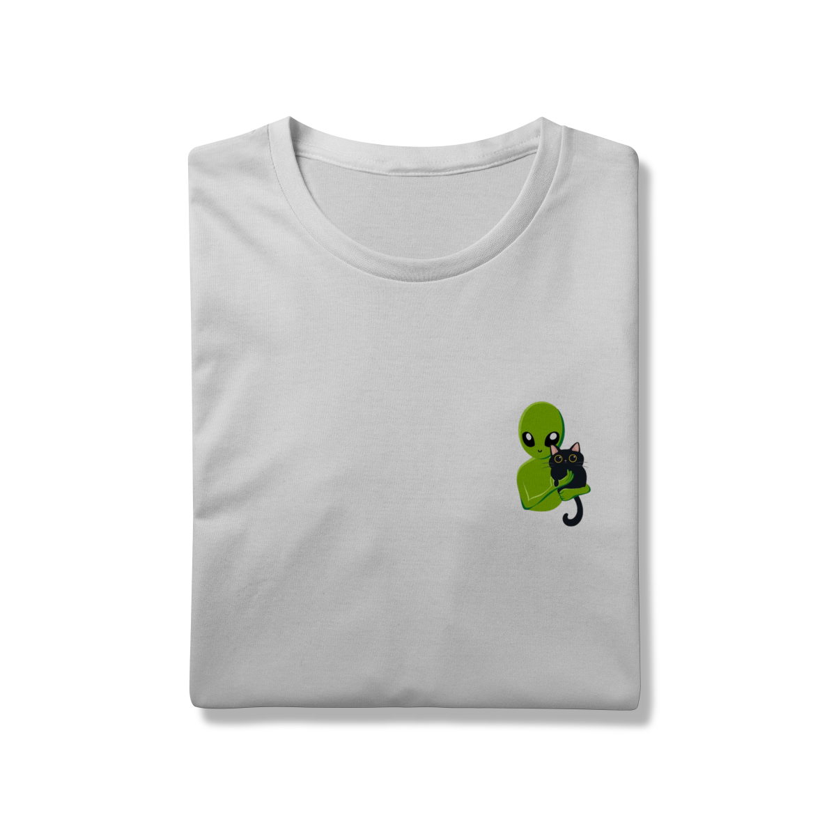 Camiseta Premium - Alien & Gatinho