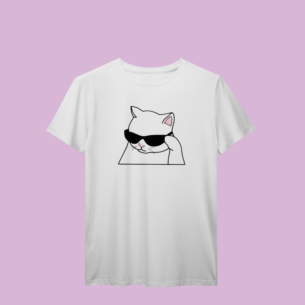 Camiseta 100% Algodão - GGatinho Gangster