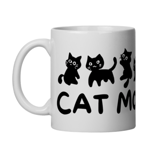 Caneca Porcelana - Cat Mom Gatinhos