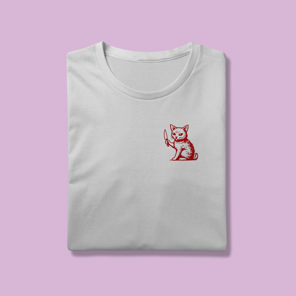 Camiseta Gato Bravo- 100% Algodão