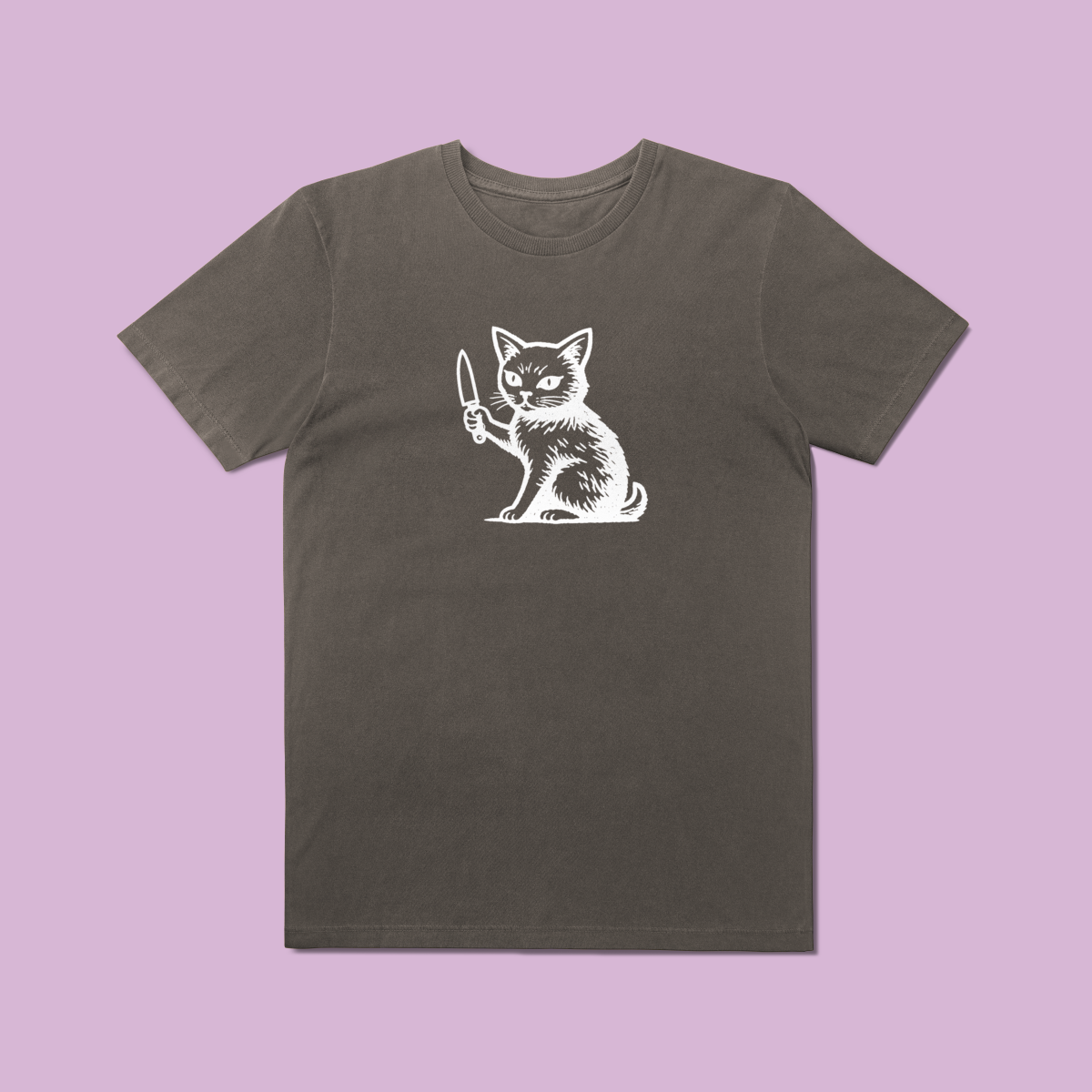 Camiseta Estonada Gato Bravo - 100% Algodão