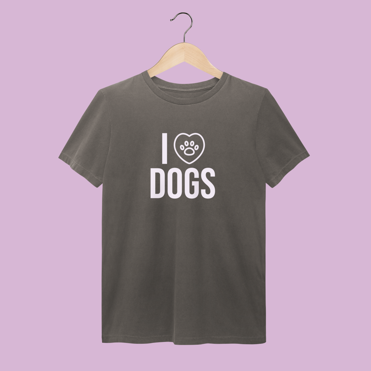 Camiseta Estonada I Love Dogs - 100% Algodão