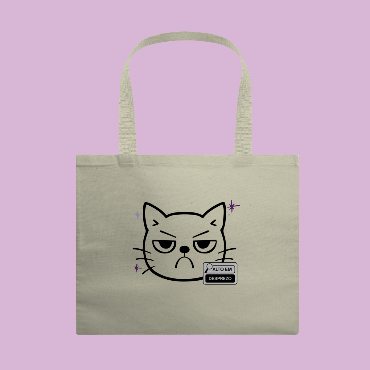 Ecobag Petnip Gato Alto em Desprezo - 100% Algodão
