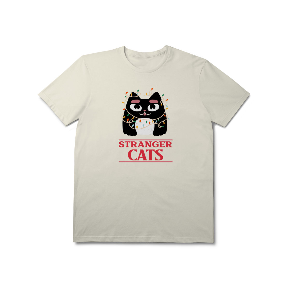 Camiseta Premium Stranger Cats - 100% Algodão