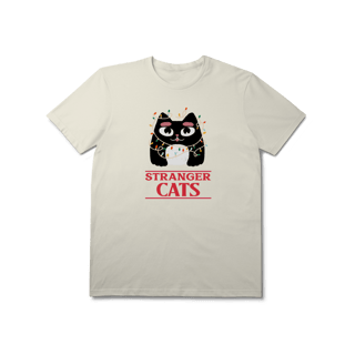 Camiseta Premium Stranger Cats - 100% Algodão