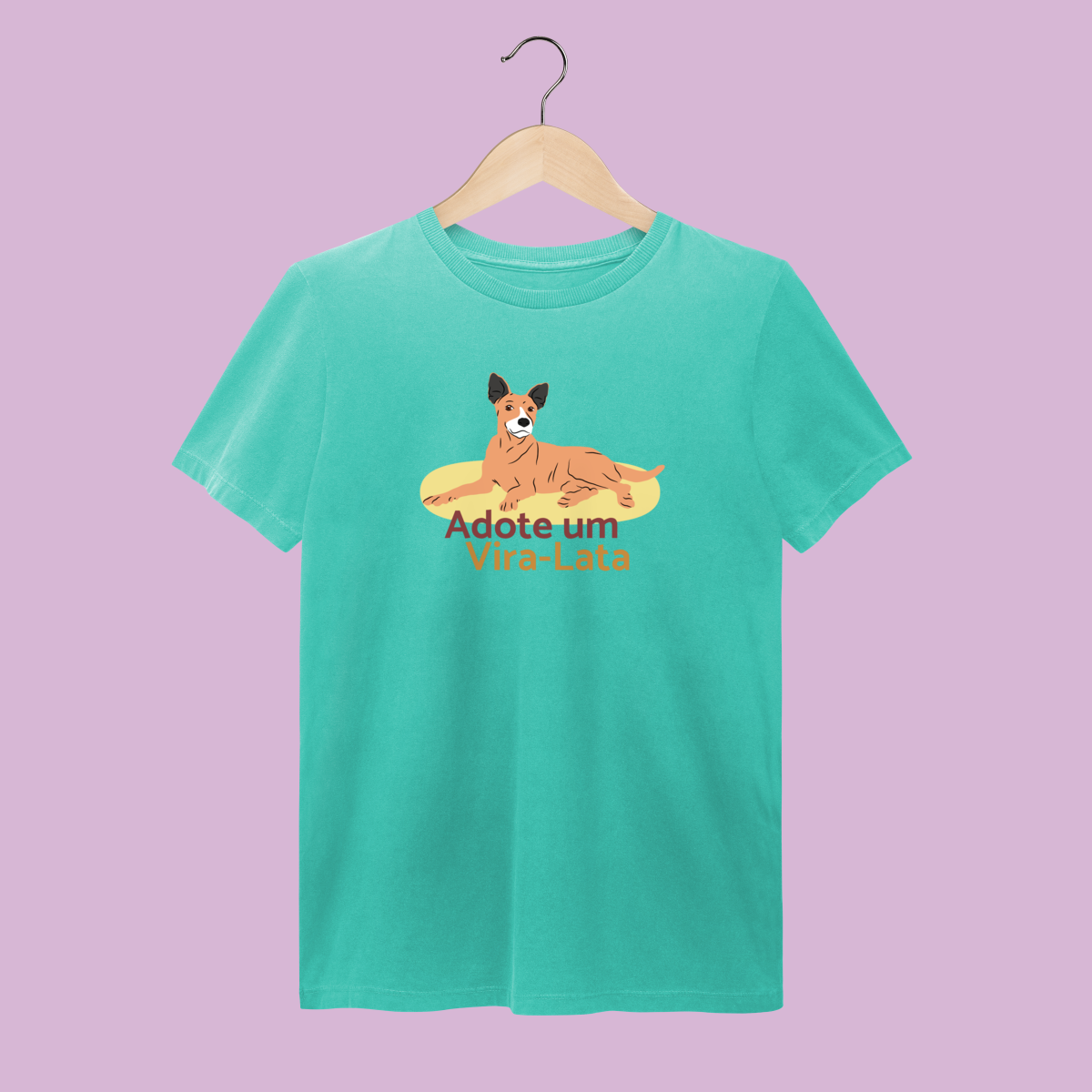 Nome do produto: Camiseta Estonada Adote um Vira Lata - 100% Algodão
