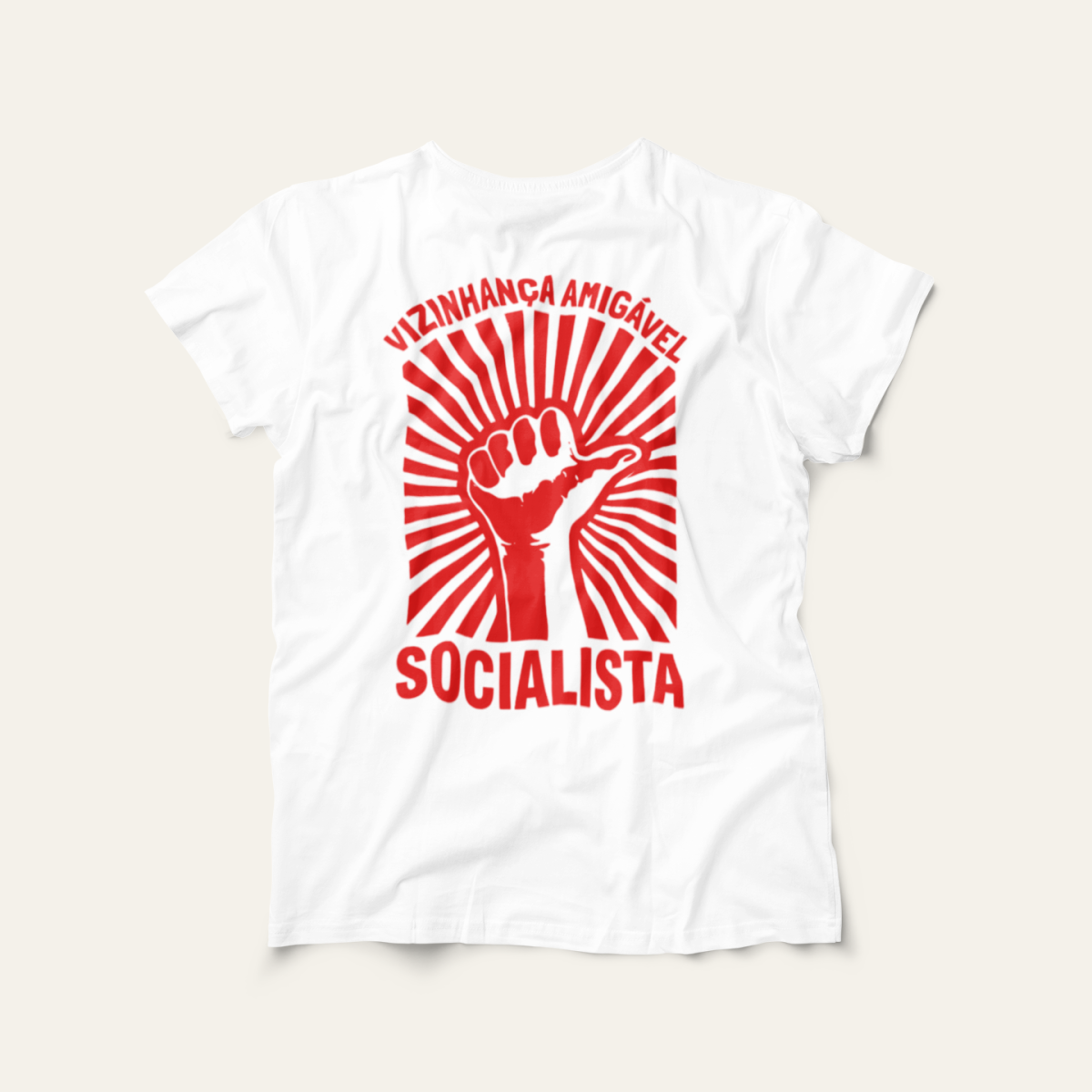 Camiseta Vizinhança Amigável Socialista: Sátira Ativa - VOZ ATIVA | Algodão 100% (Prime-Premium)