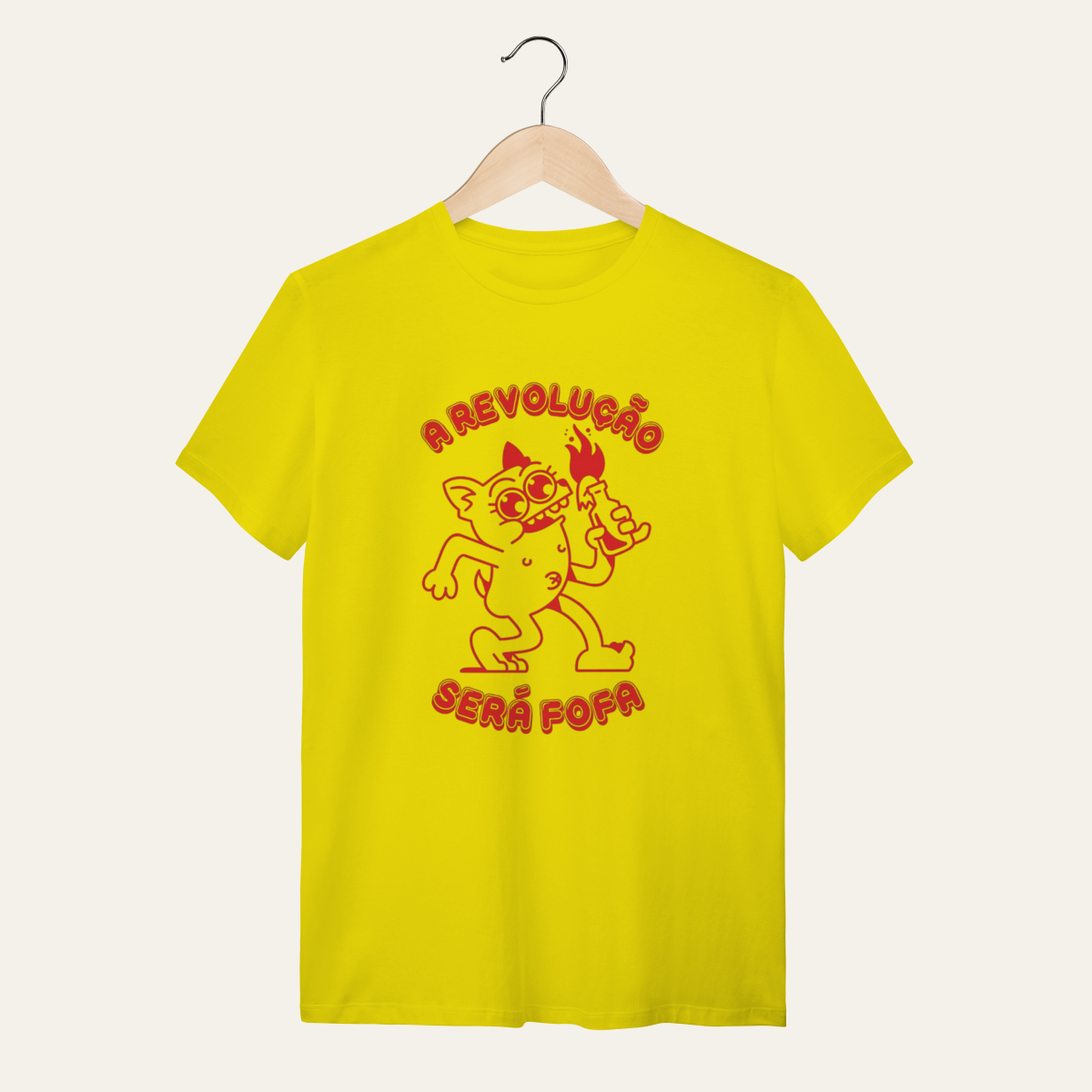 Nome do produto: Camiseta Revolução Fofa: Sátira Ativa - VOZ ATIVA | Algodão 100% (Quality)