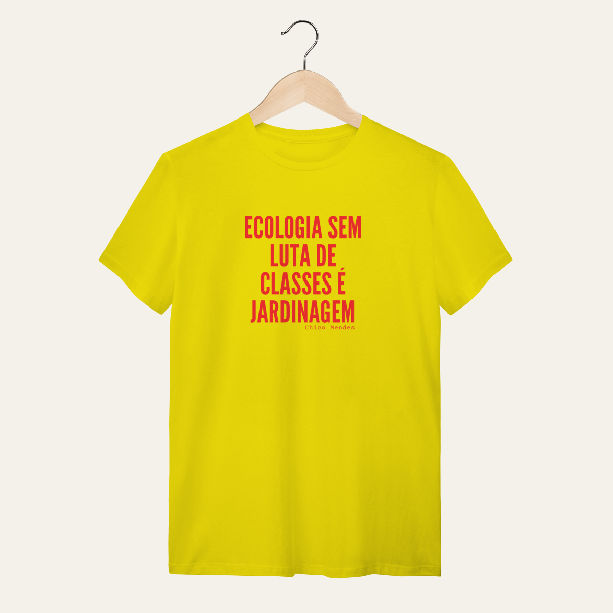 Camiseta Ecologia e Luta de Classes: Chico Mendes - Terra e Natureza | Algodão 100% (Quality)