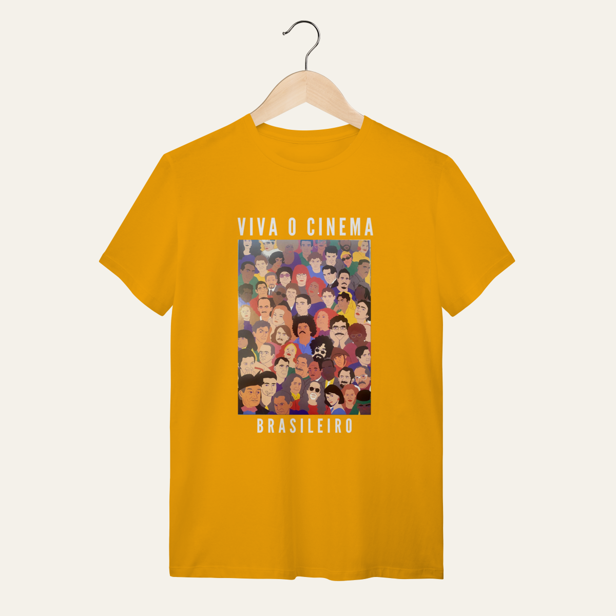 Nome do produto: Camiseta Viva o Cinema Brasileiro: Galeria de Ícones - VOZ ATIVA | Algodão 100% (Quality)