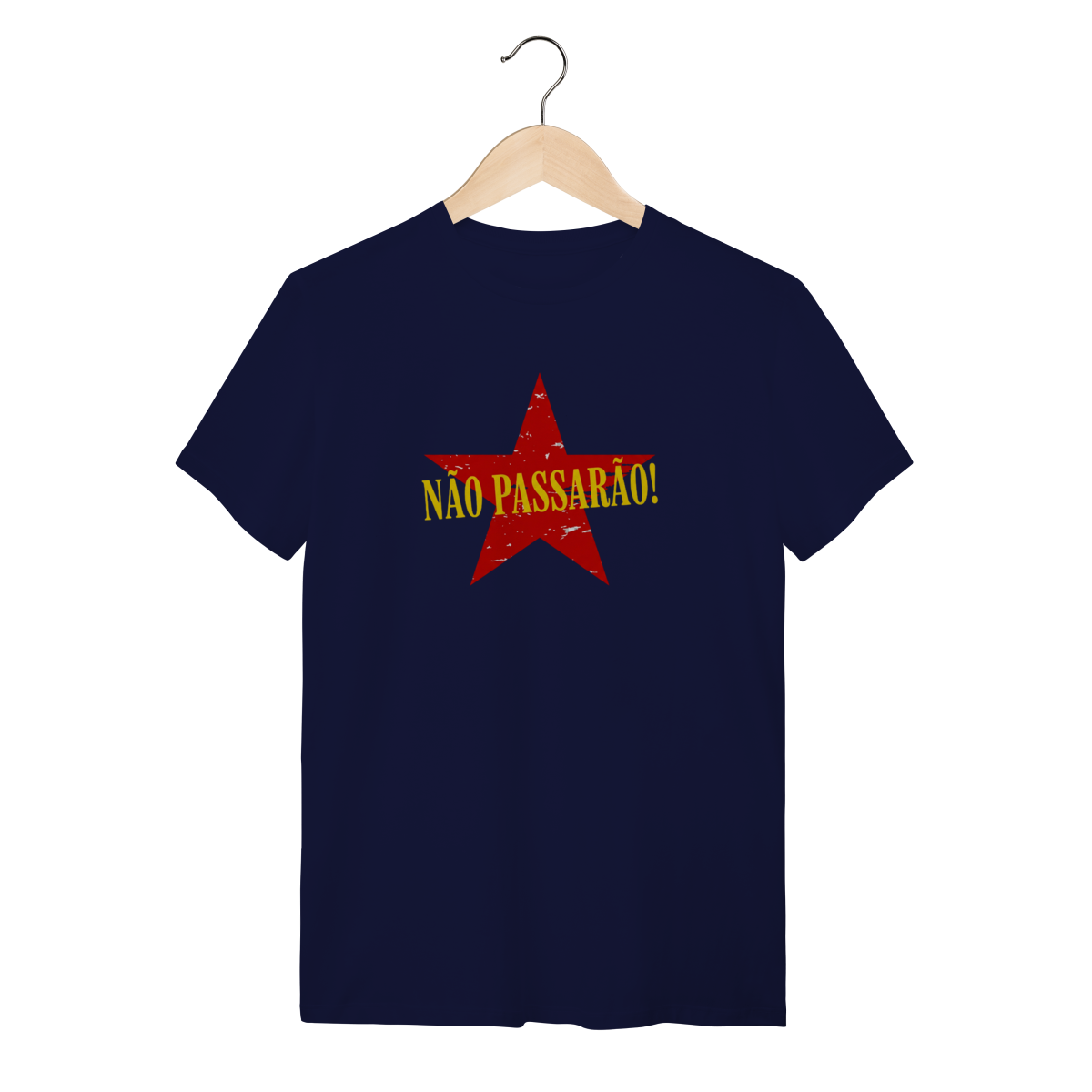 Nome do produto: Camiseta Não Passarão: Luta e Resistência - VOZ ATIVA | Algodão 100% (Quality)