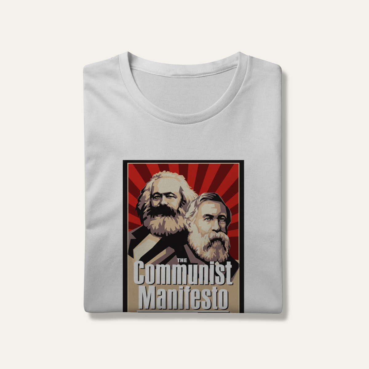 Nome do produto: Camiseta Manifesto Comunista: Teoria e Luta - VOZ ATIVA | Algodão 100% (Prime-Premium)