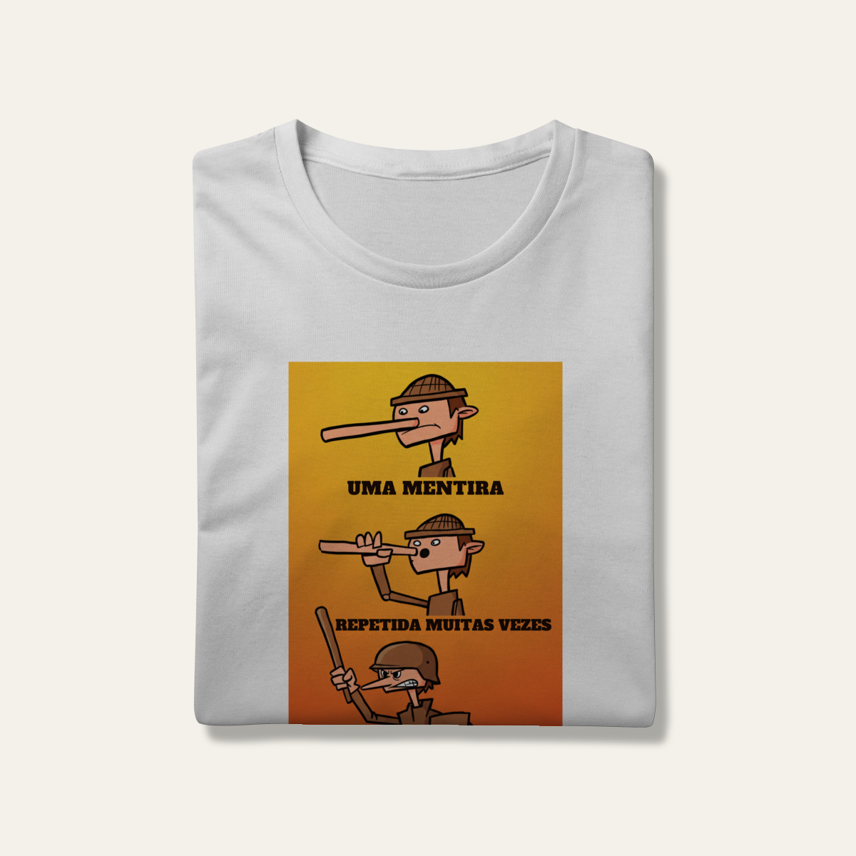 Nome do produto: Camiseta Mentira e Fascismo - VOZ ATIVA | Algodão 100% (Prime-Premium)