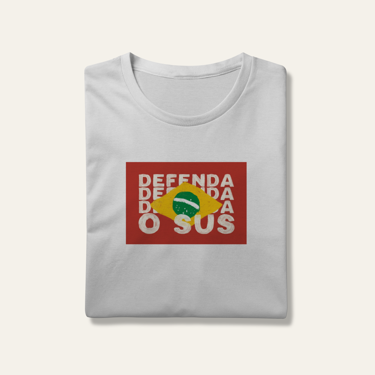 Nome do produto: Camiseta Defenda o SUS: Soberania e Saúde - VOZ ATIVA | Algodão 100% (Prime-Premium)