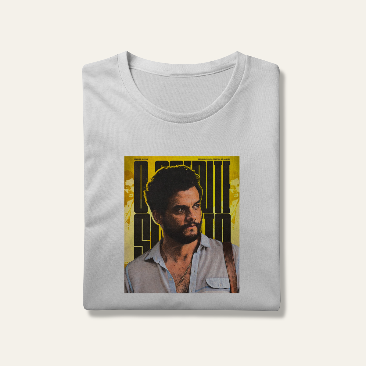 Nome do produto: Camiseta O Agente Secreto: Wagner Moura - Arte e Cinema | Algodão 100% (Prime-Premium)