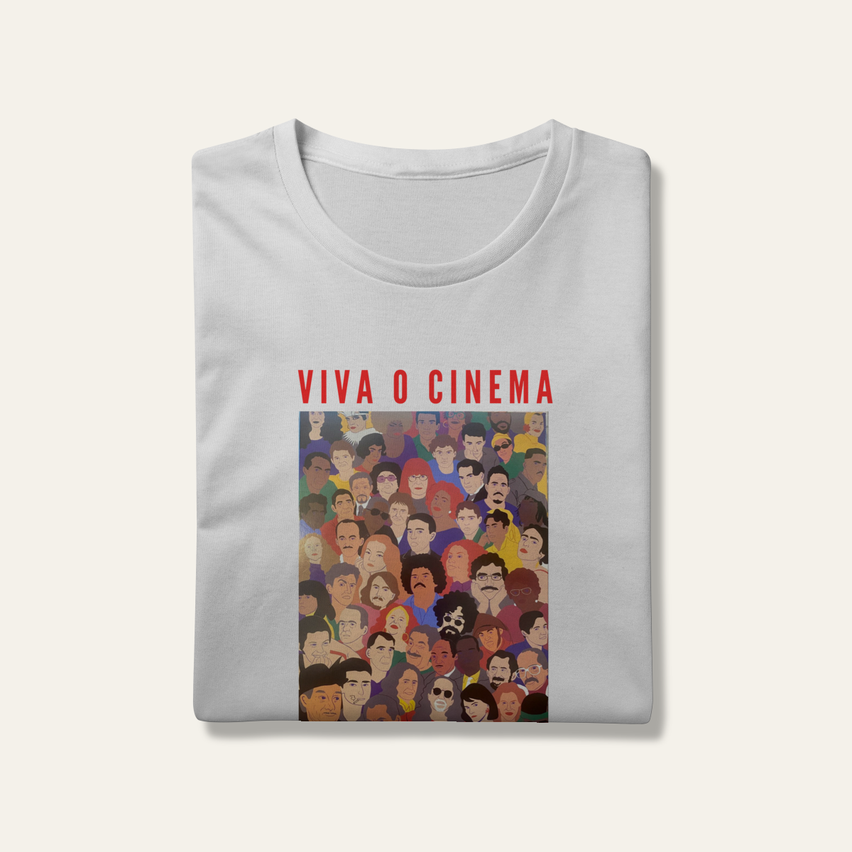 Nome do produto: Camiseta Viva o Cinema Brasileiro: Galeria de Ícones - VOZ ATIVA | Algodão 100% (Prime-Premium)