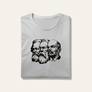 Camiseta Marx, Engels e Lenin: Socialismo no Mundo - VOZ ATIVA | Algodão 100% (Prime-Premium)