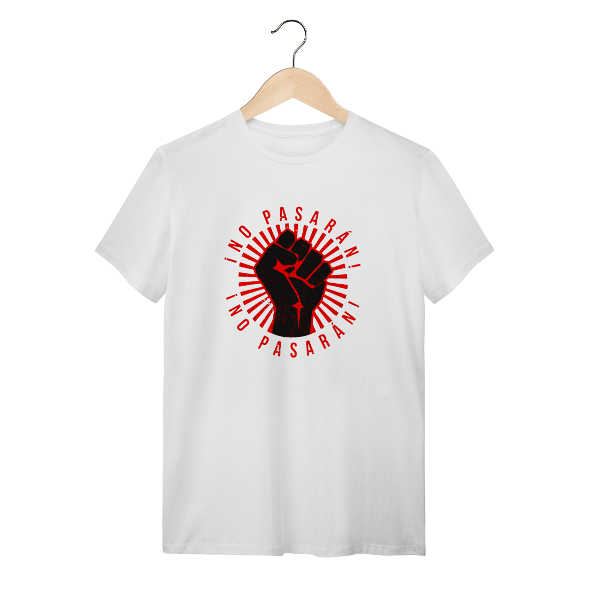 Camiseta ¡No Pasarán!: Luta e Resistência - VOZ ATIVA | Algodão 100% (Quality)