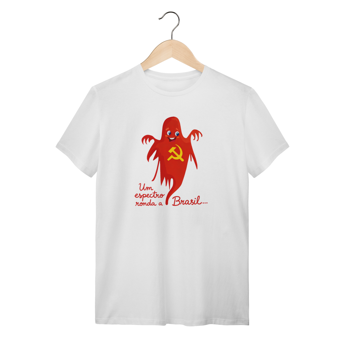 Camiseta Um Espectro Ronda: Sátira Ativa - VOZ ATIVA | Algodão 100% (Prime-Premium)