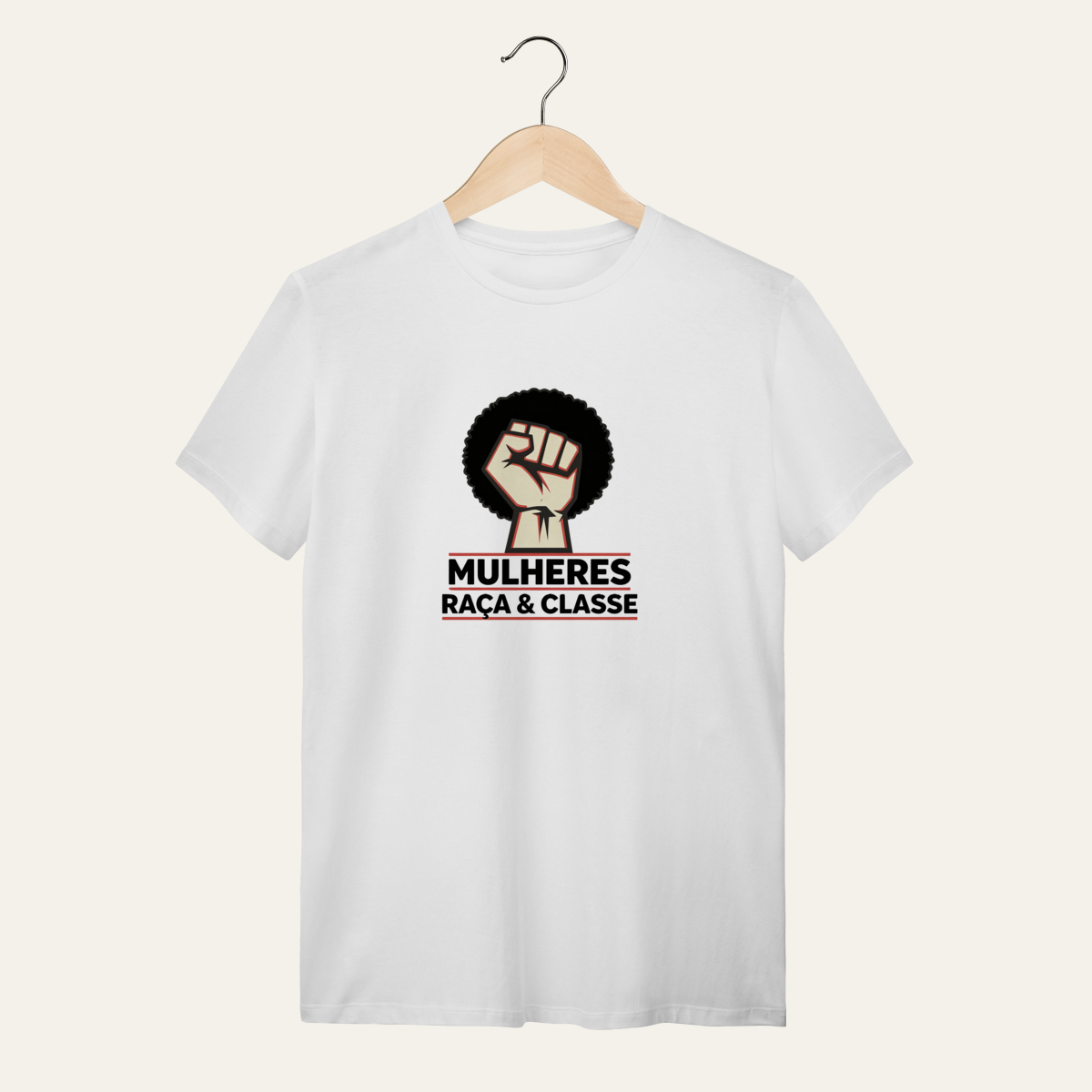 Nome do produto: Camiseta Angela Davis: Raça e Classe - Voz Ativa | Algodão 100% (Quality)